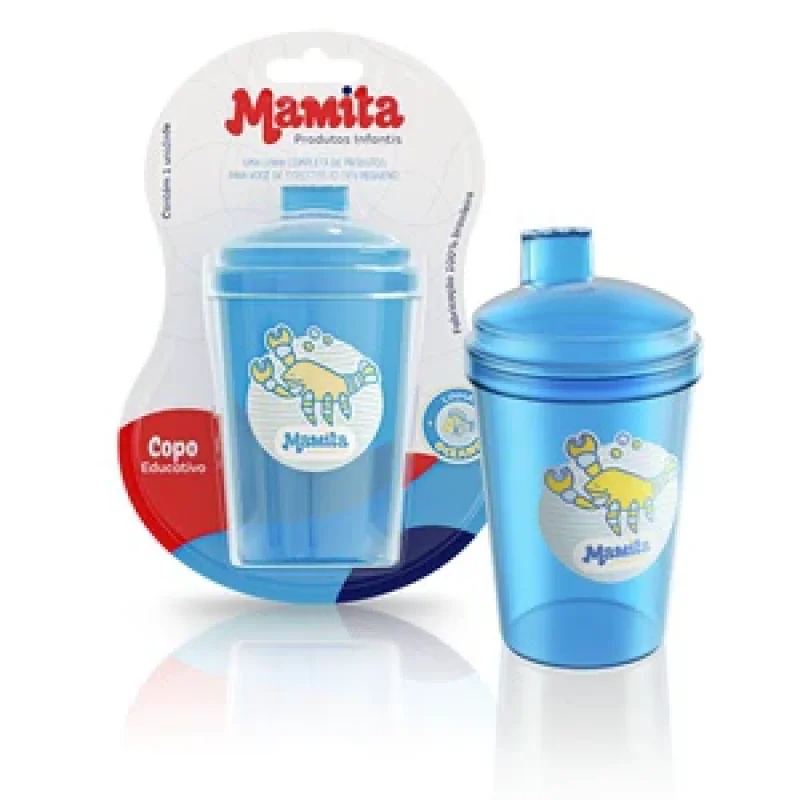 Copo Educativo Mamita Azul 300ml