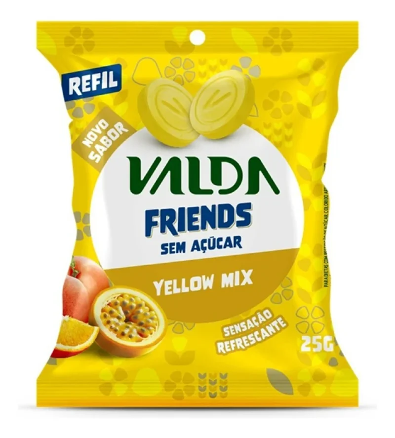 Pastilha Valda Friends Frutas Amarelas 25g