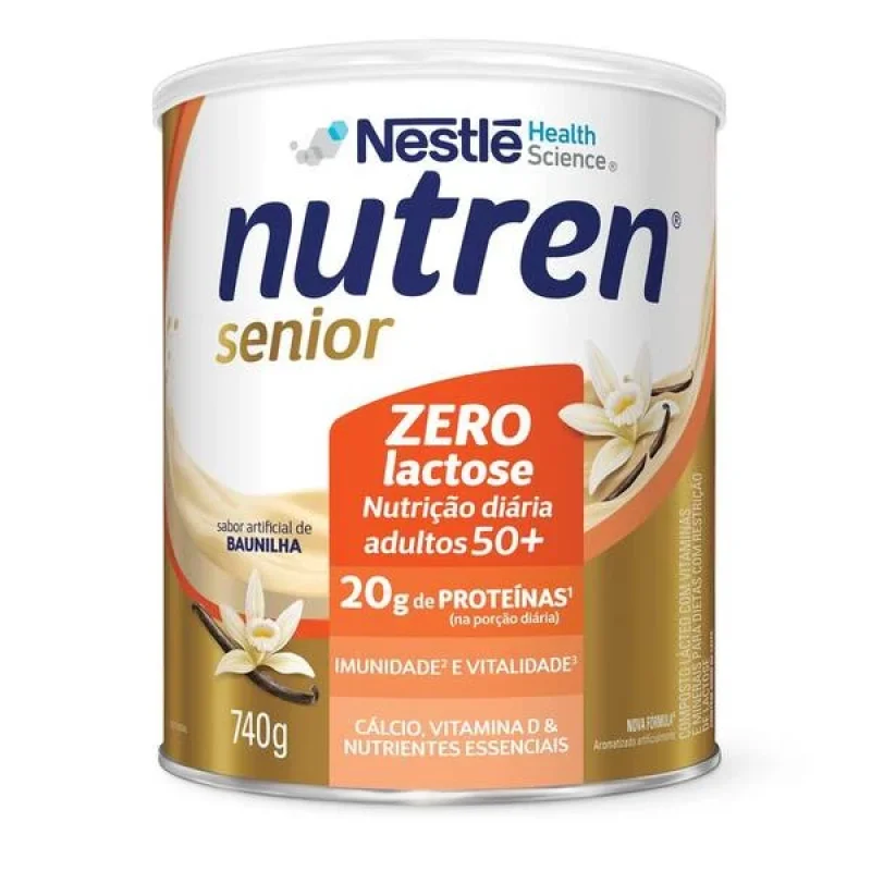Nutren Senior Zero Lactose Baunilha 740g