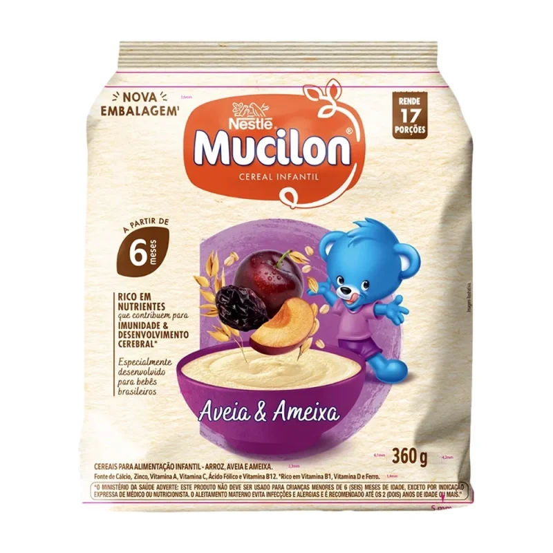 Cereal Infantil Mucilon Aveia e Ameixa 360g