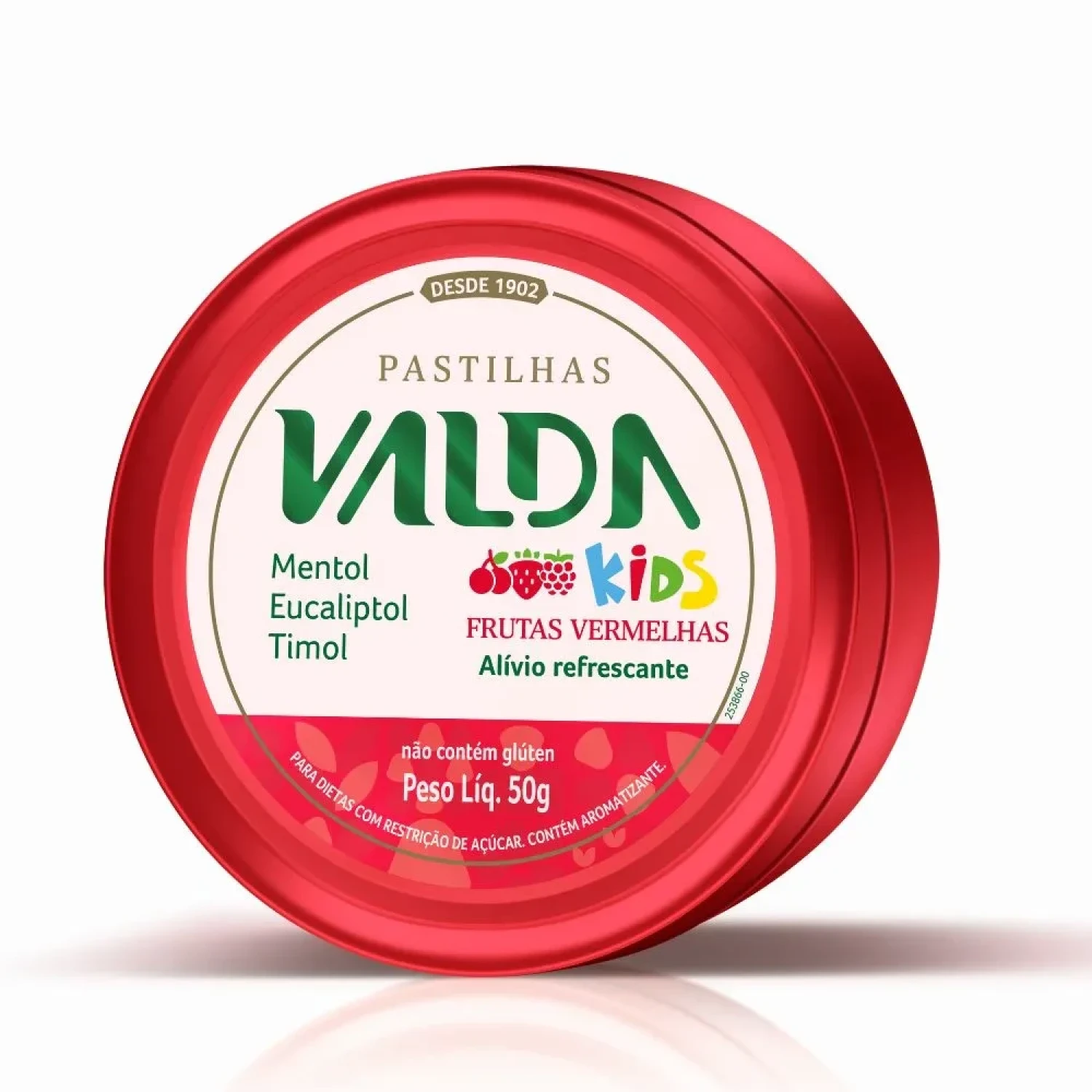 Pastilha Valda Kids Frutas Vermelhas 50g (1/1)