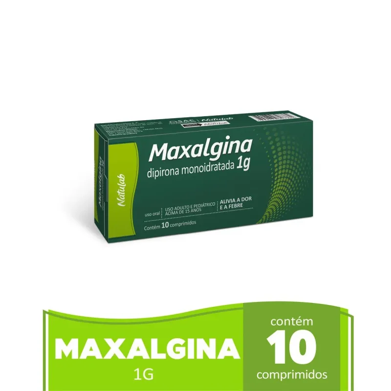 Maxalgina 1g, com 10 comprimidos
