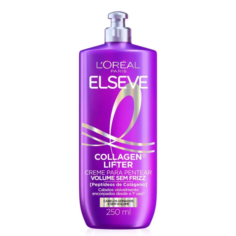 Creme para Pentear Elseve Collagen Lifter Volume sem Frizz 250ml