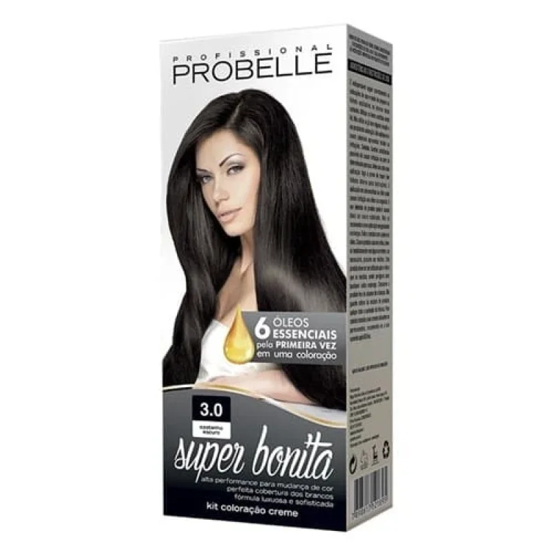 Probelle Super Bonita Tintura Profissional nº 3.0 Castanho Escuro
