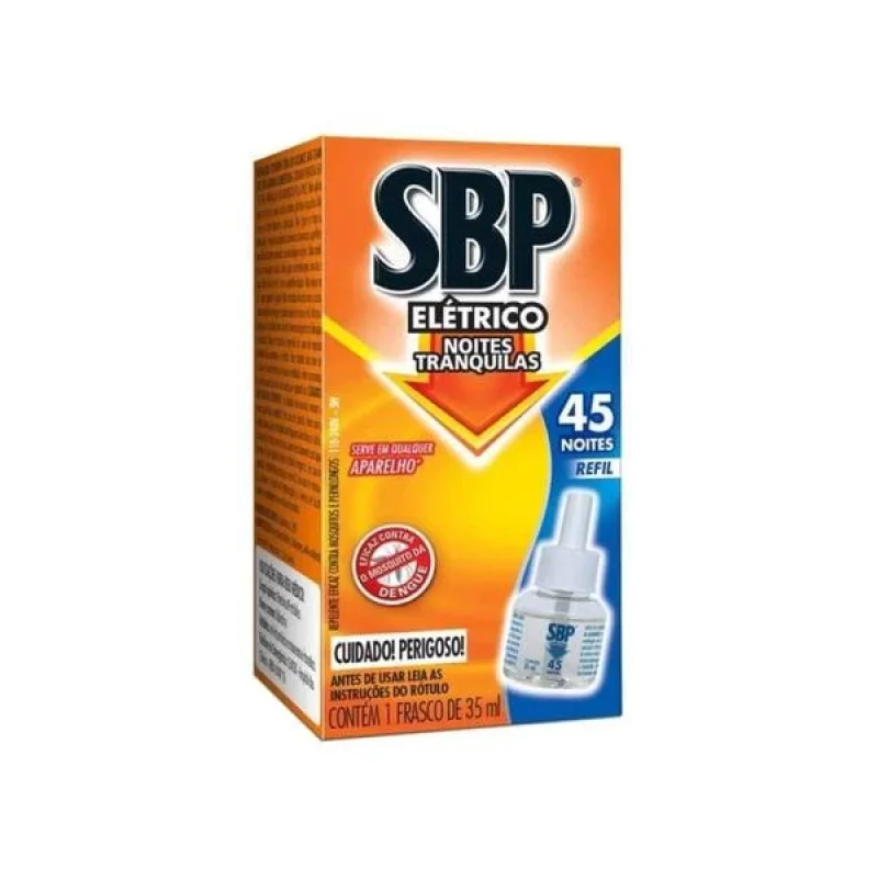 Repelente Elétrico SBP 45 Noites, refil 35ml
