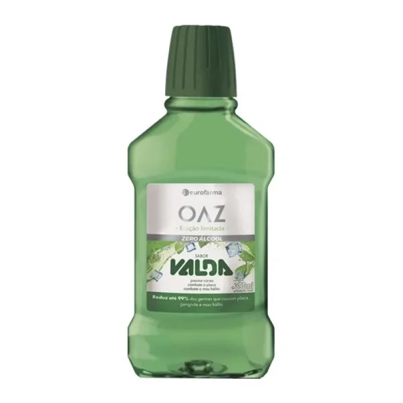Enxaguante Bucal OAZ Valda Zero Álcool 250ml