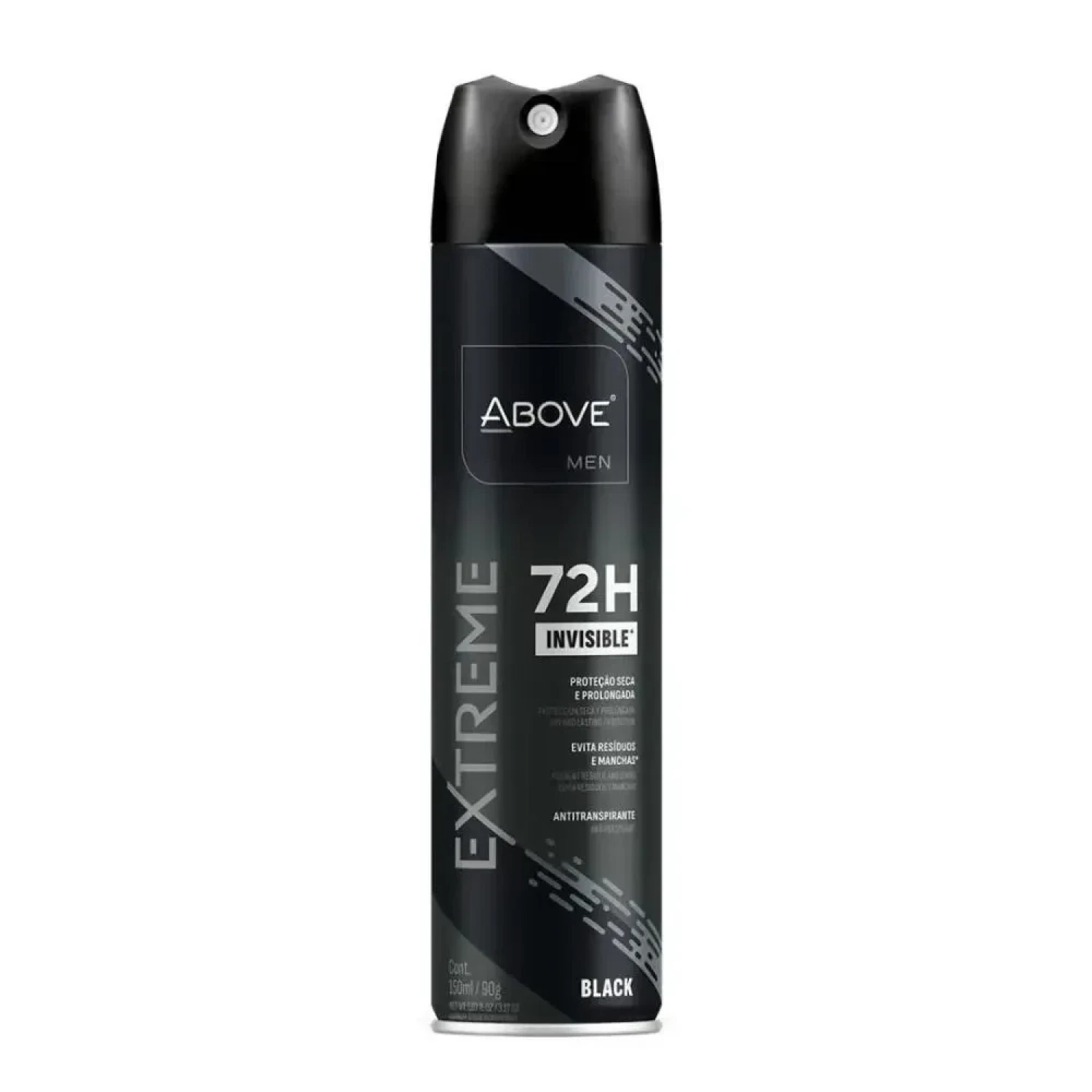 Desodorante Aerossol Above Men Extreme Invisible Black 150ml (1/1)