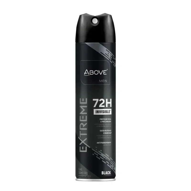 Desodorante Aerossol Above Men Extreme Invisible Black 150ml