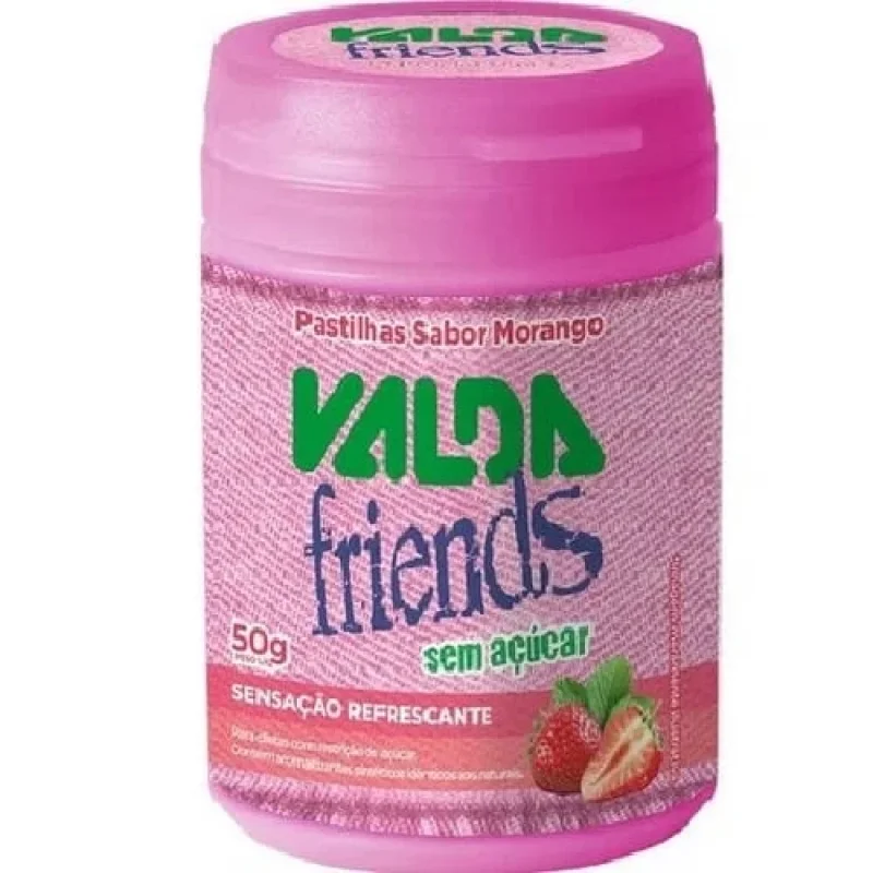 Pastilha Valda Friends Morango 50g