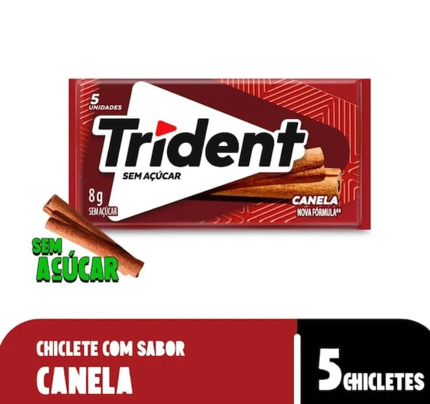 Trident Goma de Mascar Canela 5 Unidades (1/1)