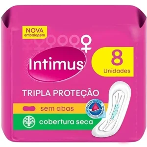 Absorvente Intimus Toda Protegida sem Abas Seca, com 8 unidades