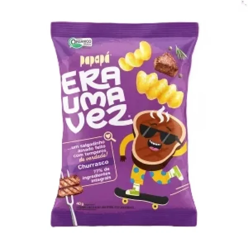 Salgadinho Integral Orgânico Era Uma Vez Churrasco 40g