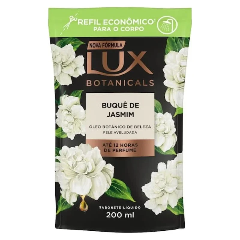 Sabonete Líquido Lux Botanicals Buquê de Jasmim Refil 200ml