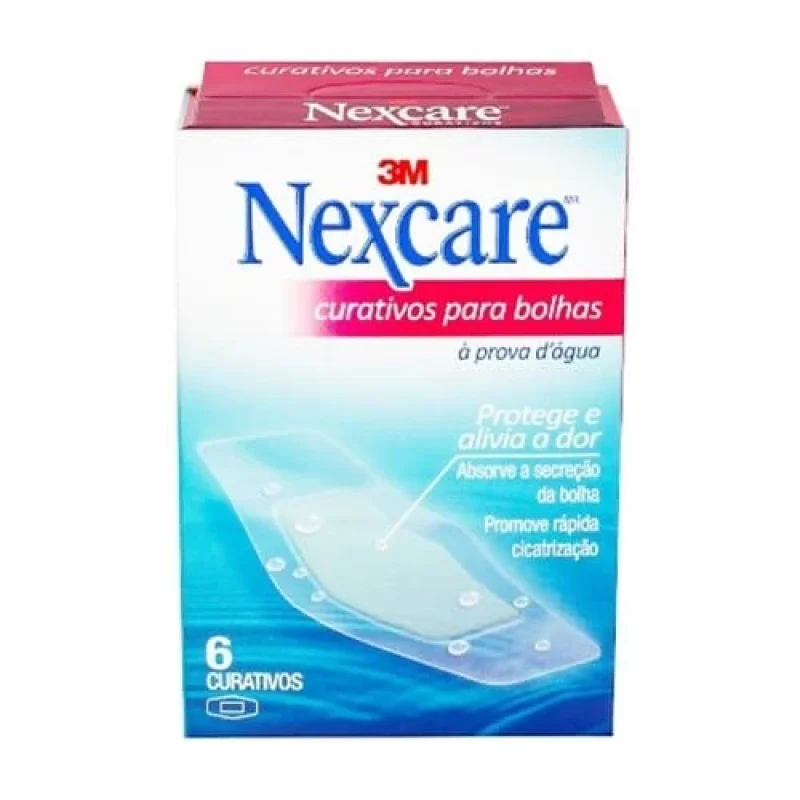 Curativo Adesivo Nexcare para Bolhas À Prova d'Água, com 6 unidades