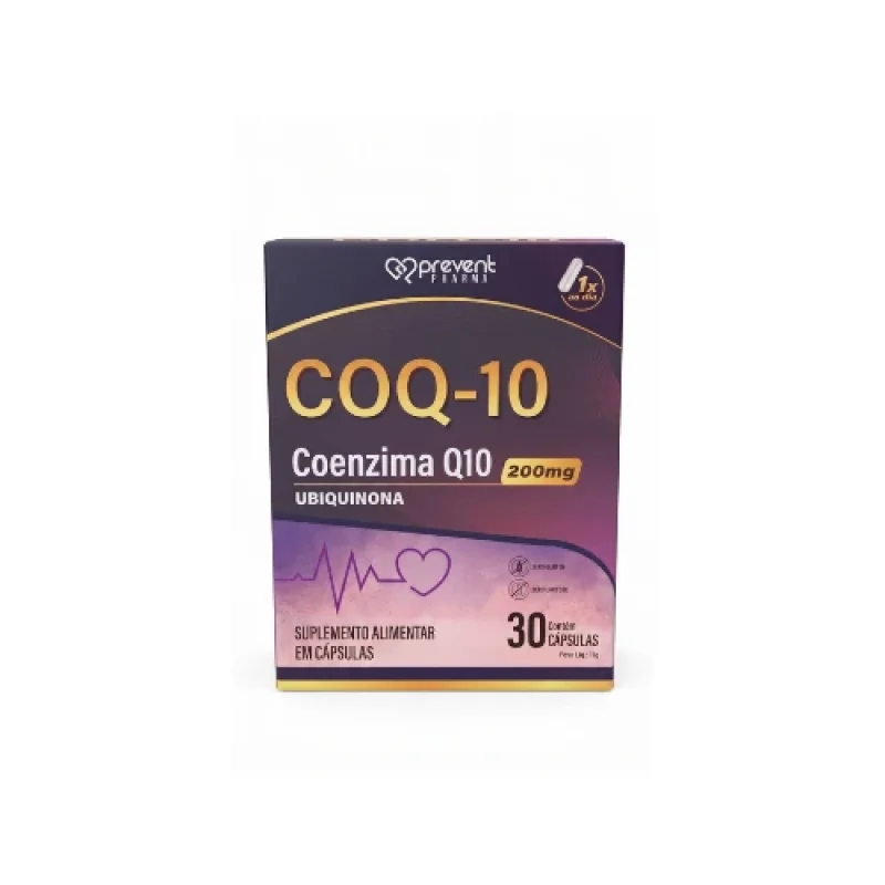 Coenzima Q10 - 200mg com 30 capsulas - Prevent Pharma