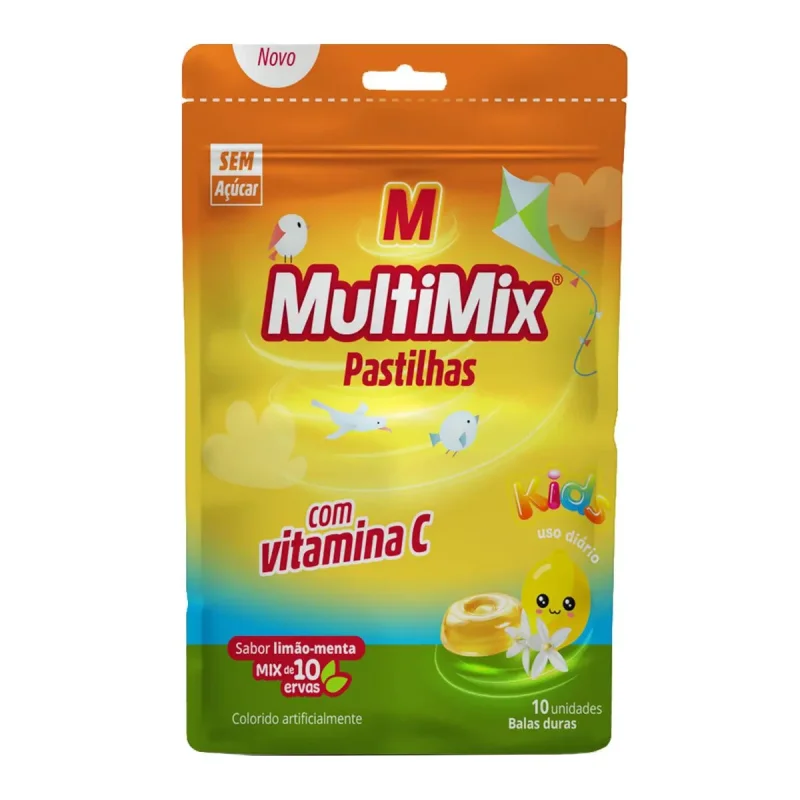 Multimix Kids Pastilhas Limão-Menta 10 Unidades