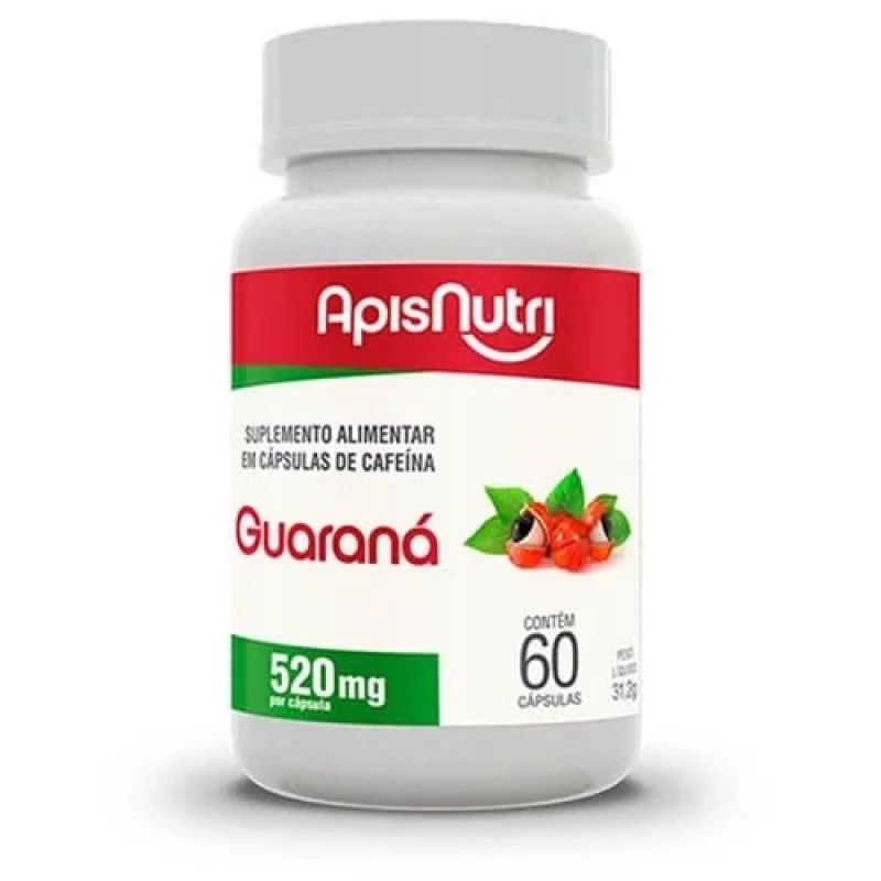 Apisnutri Guaraná 520mg 60 Cápsulas