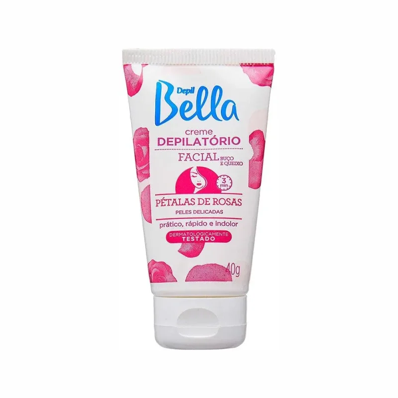 Creme Depilatório Facial Depil Bella pétalas de rosas com 40g