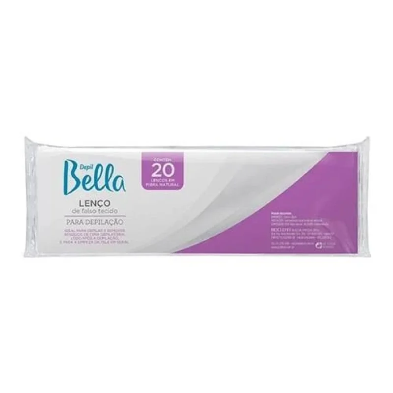 Lenço para Depilação Depil Bella, com 20 unidades