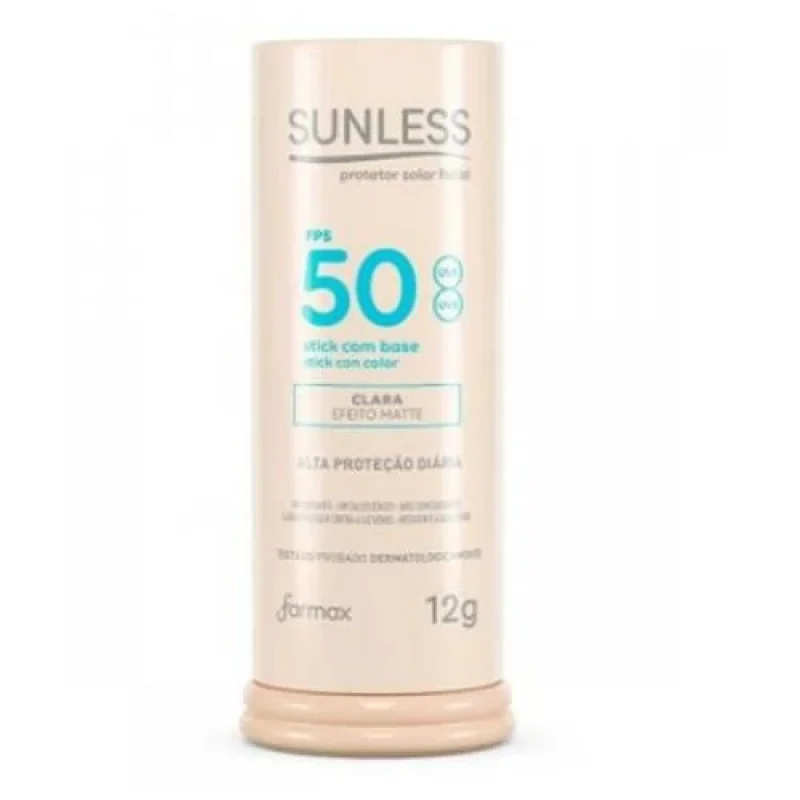 Protetor Solar Facial Sunless Stick FPS 50 Base Clara 12g