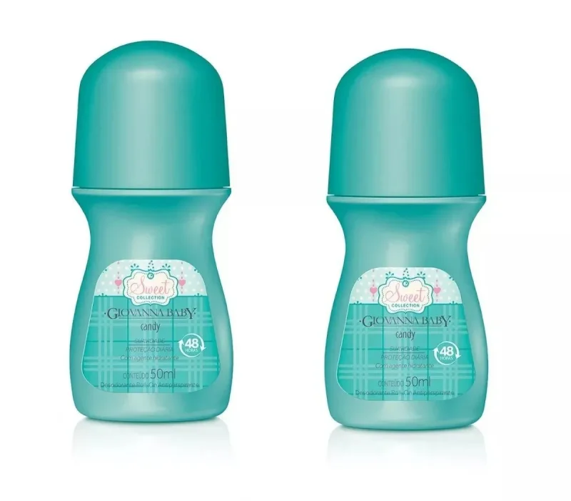 Desodorante Roll-on Giovanna Baby Candy, com 2 Unidades de 50ml