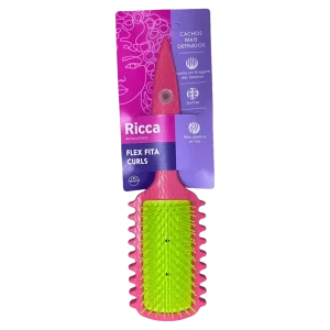 Escova de Cabelo Ricca Flex Fita Curls Rosa Ref. 2446