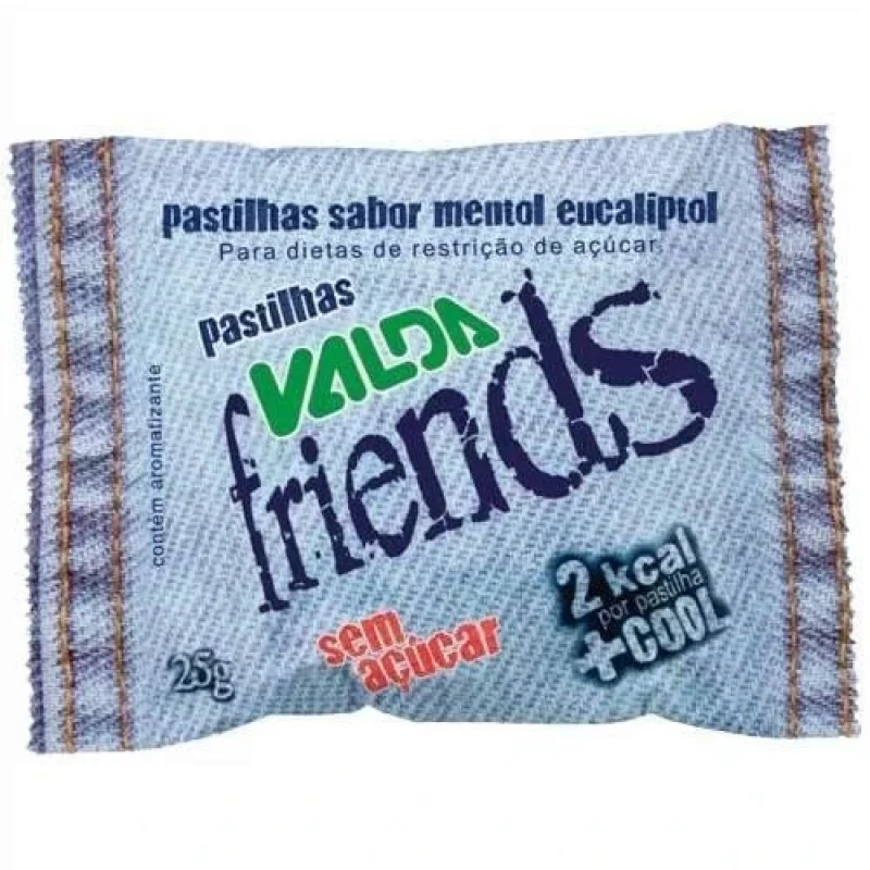 Pastilha Valda Friends Mentol e Eucaliptol 25g