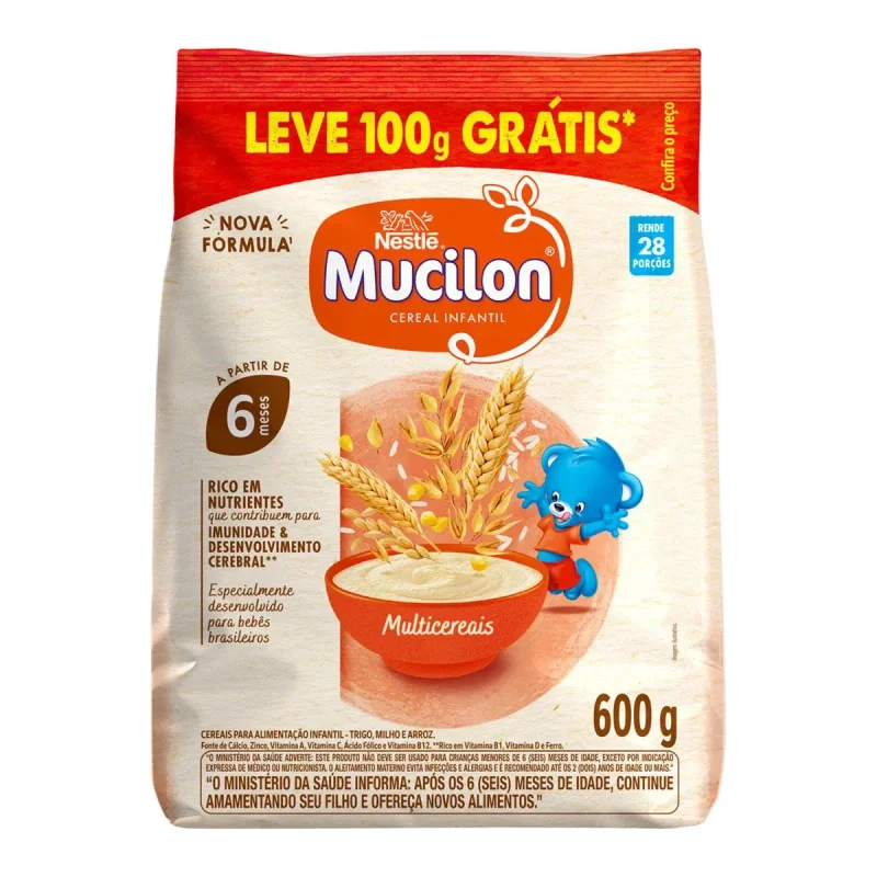 Cereal Infantil Mucilon Multicereais 600g