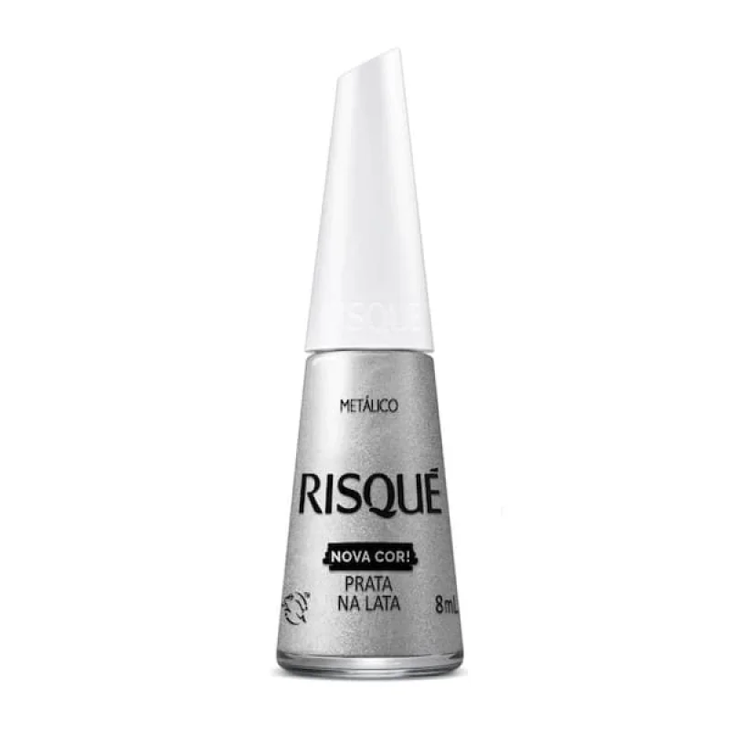 Esmalte Metálico Risqué Prata na Lata