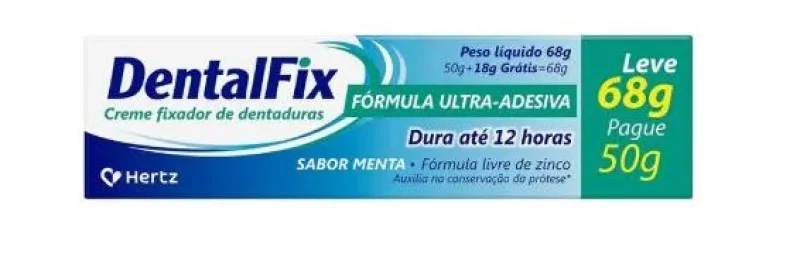 Creme Fixador De Dentadura Sabor Menta Dentalfix 68g