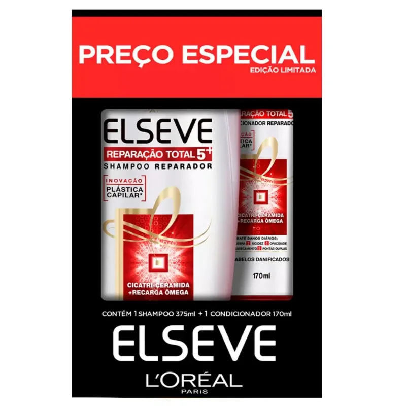 Kit Shampoo e Condicionador Elseve Reparação Total 5 545ml