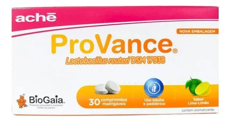 ProVance Lactobacillus Reuteri Lima-Limão, com 30 comprimidos mastigáveis