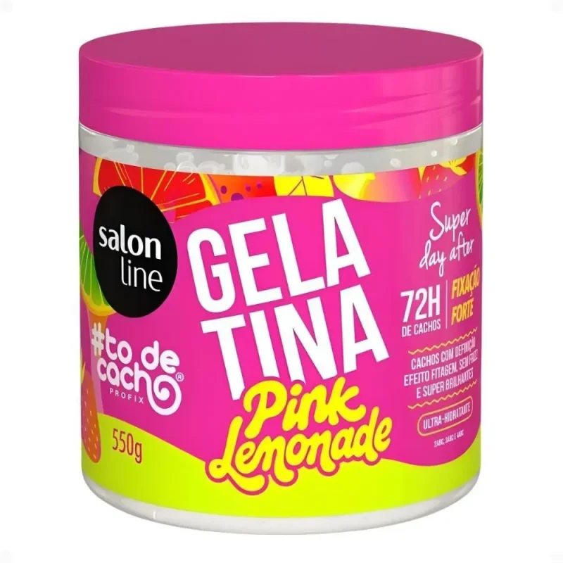 Gelatina Capilar Salon Line Tô de Cachos Pink Lemonade 550g