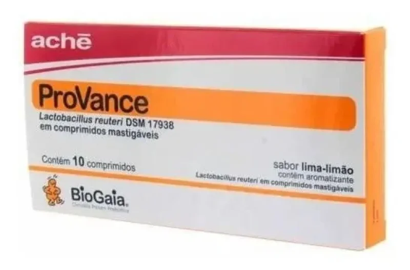 ProVance Lactobacillus Reuteri Lima-Limão, com 10 comprimidos mastigáveis