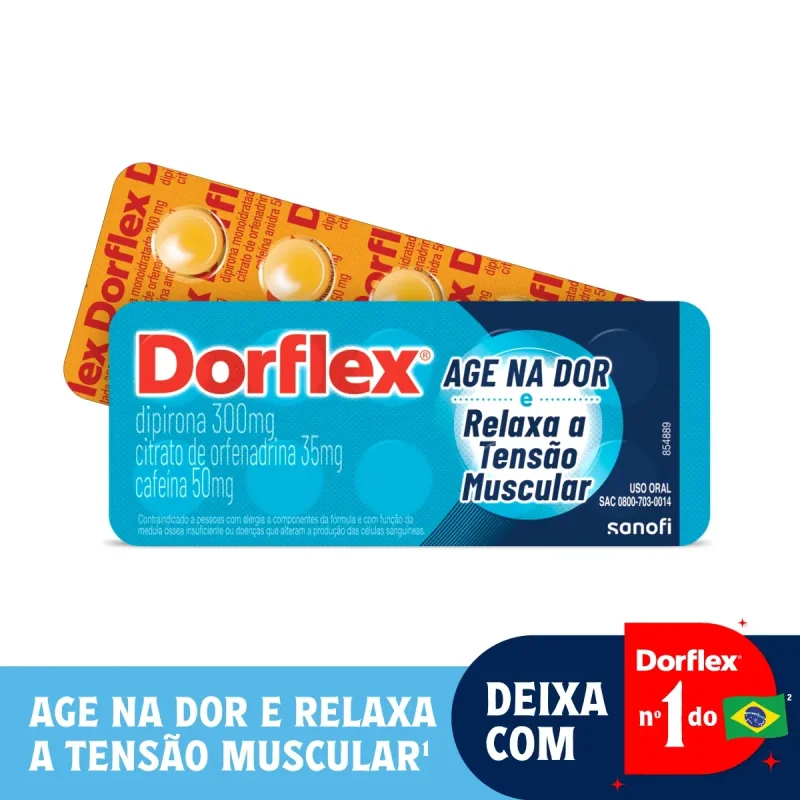 Dorflex 300mg + 35mg + 50mg, com 10 comprimidos