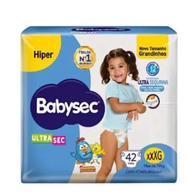 Fralda Infantil Babysec Ultrasec Xxxg 42 Unidades