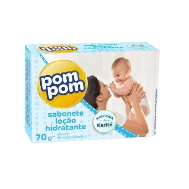 Pom Pom Sabonete em Barra Infantil Loção Hidratante Barra 90g