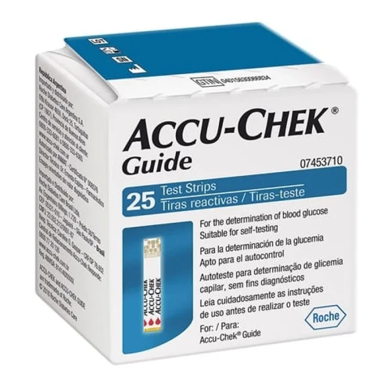 Accu-Chek Guide Tiras Medidoras para Controle de Glicemia 25 Unidades