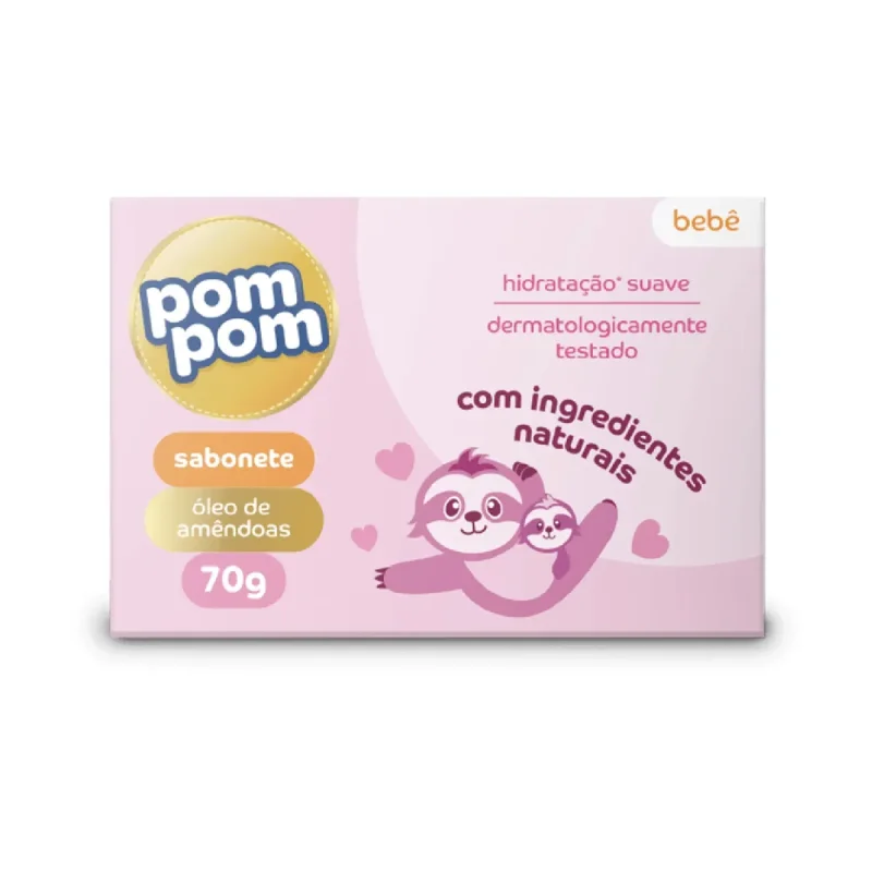 Sabonete Pom Pom Bebê Óleo de Amêndoas 70g