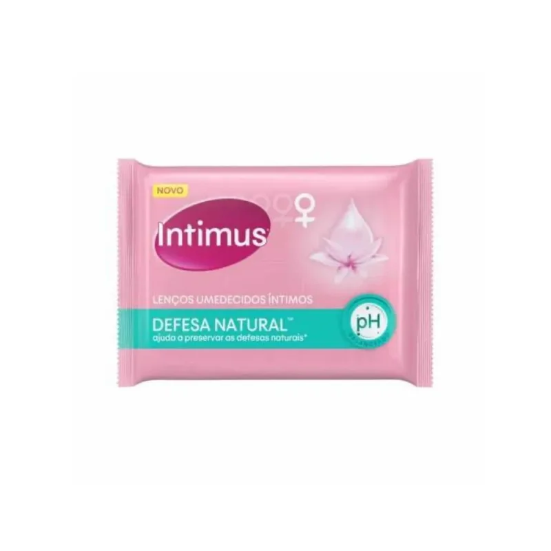 Lenço Umedecido Íntimo Intimus sem perfume, 16 unidades