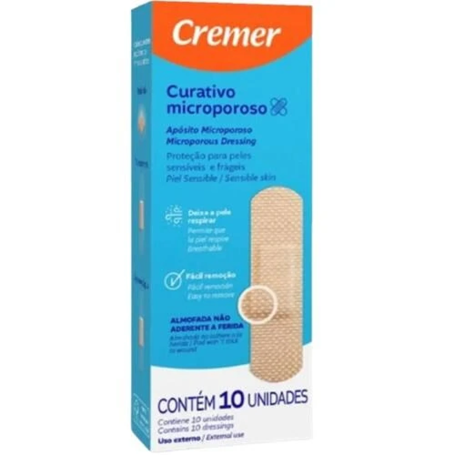 Curativo Adesivo Cremer Microporoso, com 10 unidades (1/1)