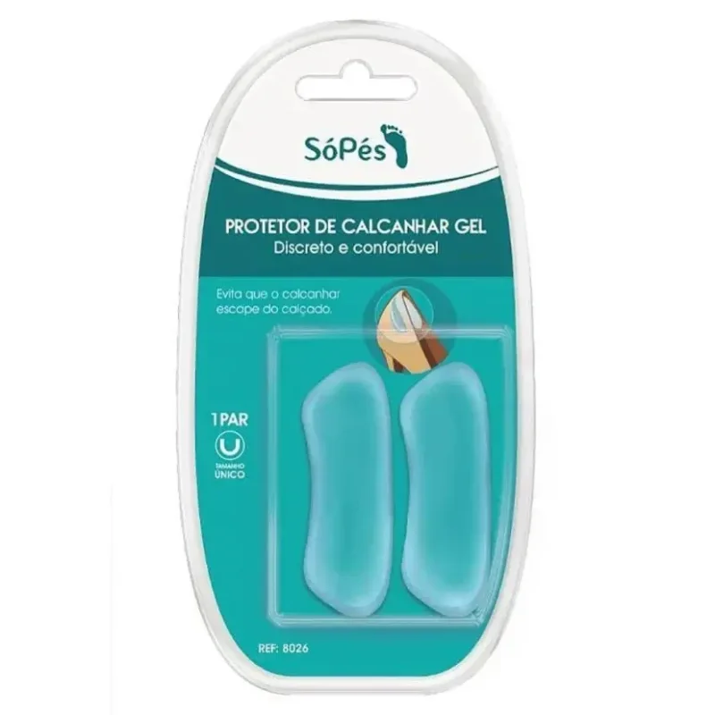 Protetor de Calcanhar Só Pés tamanho único, gel, 1 par