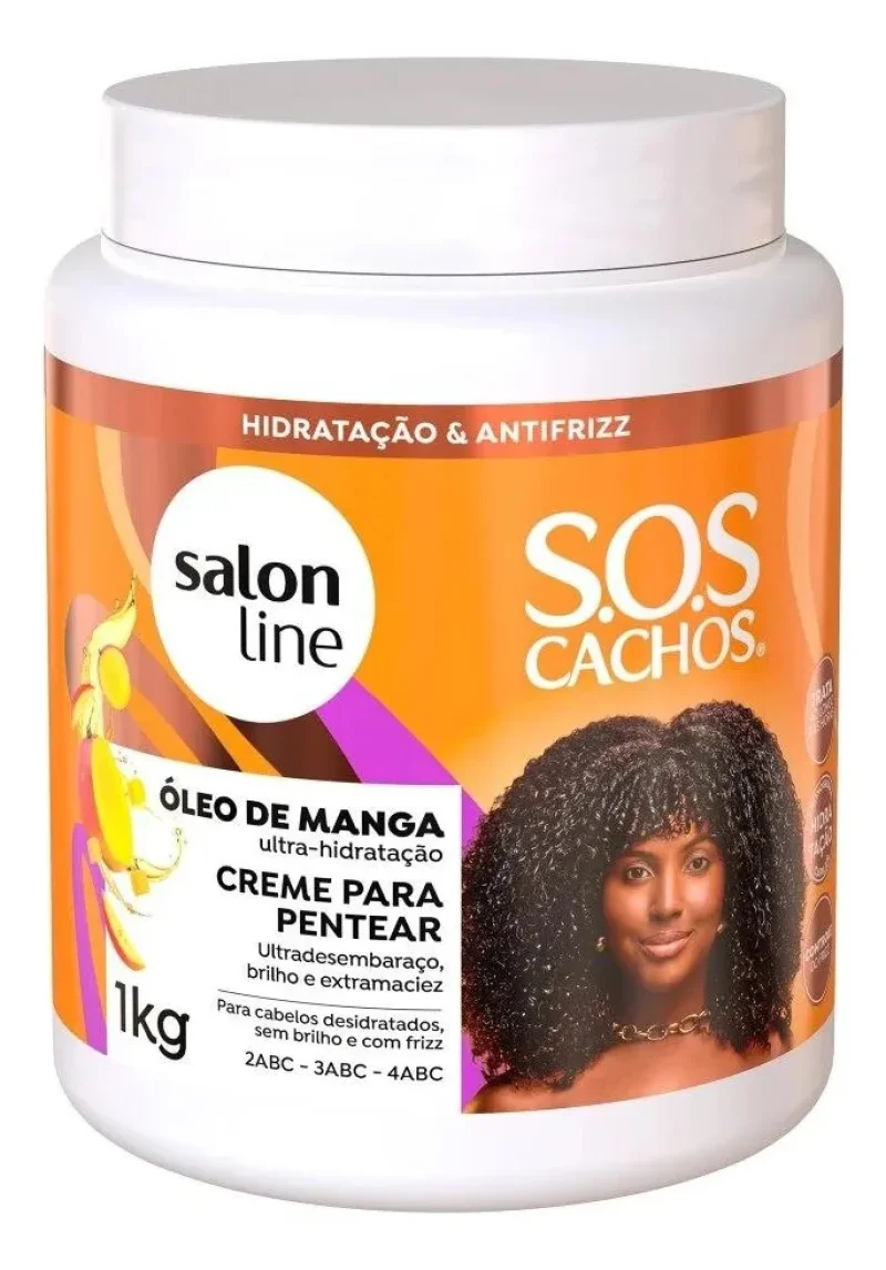 Creme para Pentear Salon Line S.O.S Cachos 5 em 1 Óleo de Manga 1kg