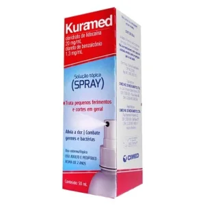 Kuramed 20mg/ml + 1,3mg/ml Solução Tópica Spray 50ml