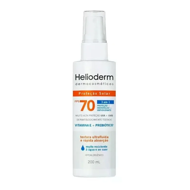 HELIODERM Protetor Solar FPS 70 200ml Spray