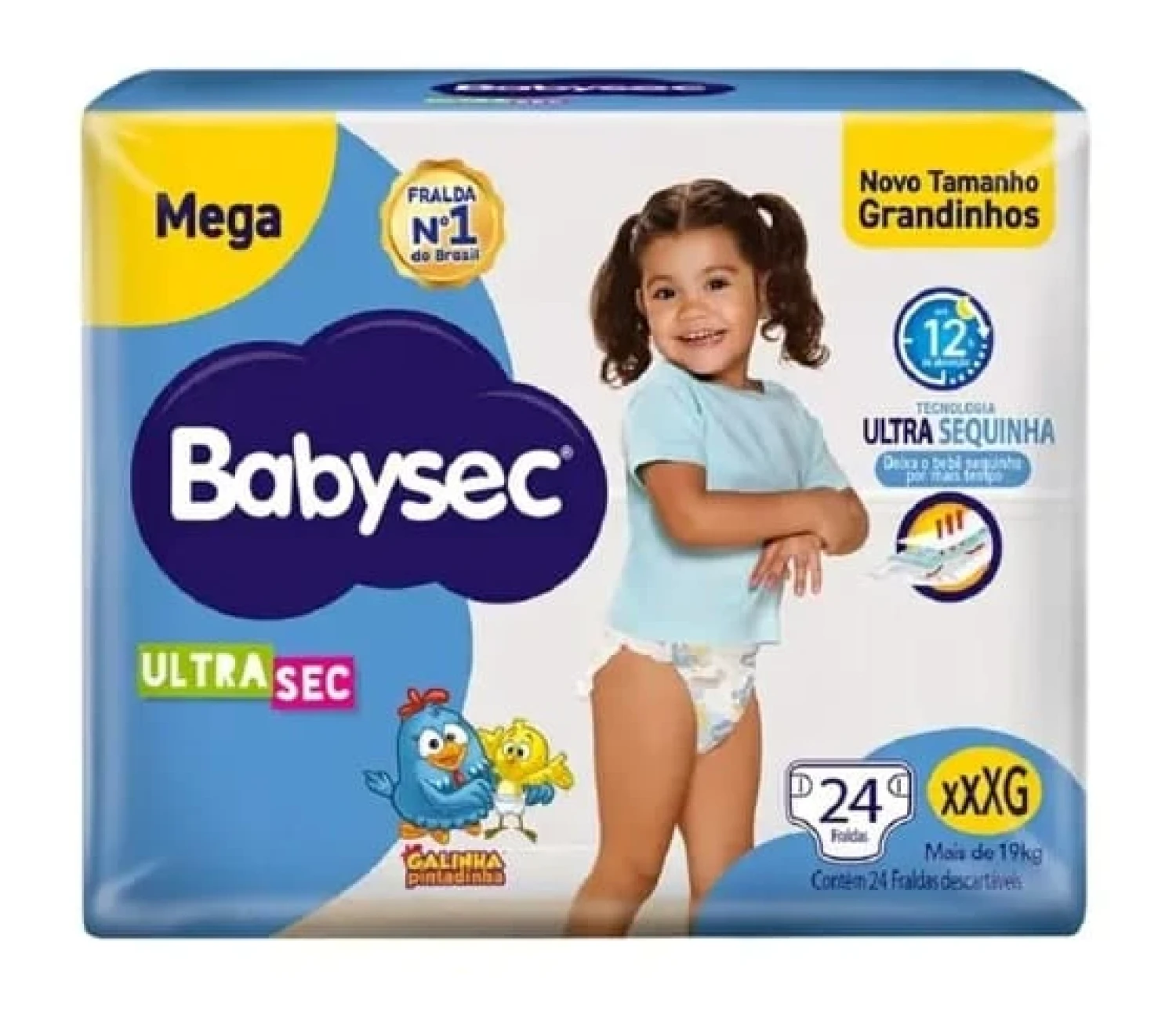 Fralda Babysec Ultra Sec Mega XXXG, com 24 unidades (1/1)