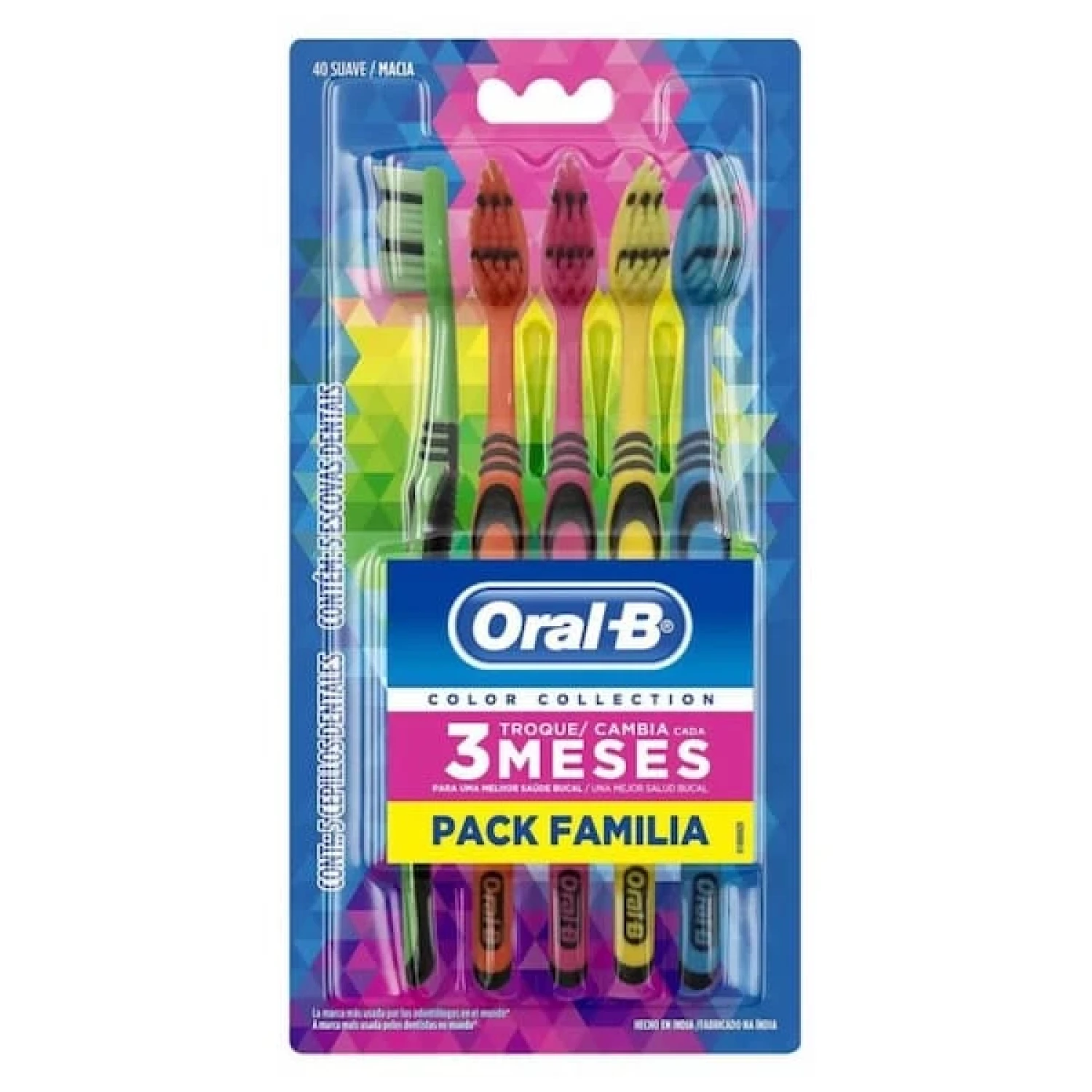 Escova Dental Oral-B Color Collection Macia nº 40, com 5 unidades (1/1)