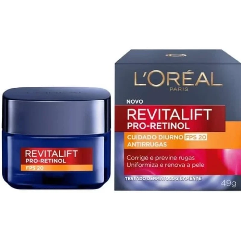 L'Oréal Revitalift Pro-Retinol Creme Facial Diurno Antirrugas FPS 20 49g