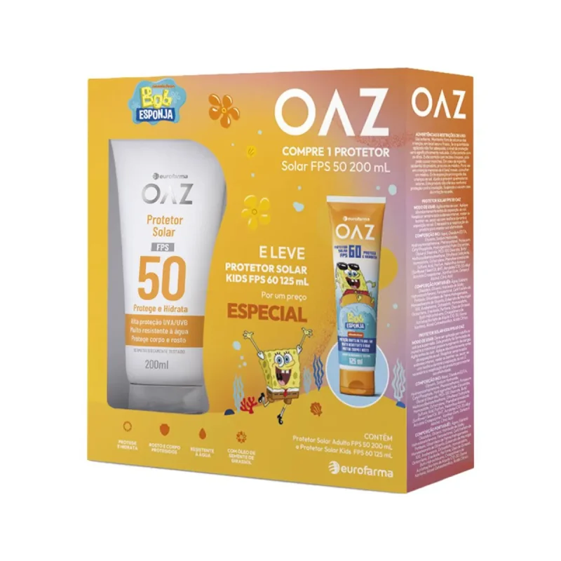 Kit Protetor Solar Oaz FPS 50 200ml + Kids FPS 60 125ml