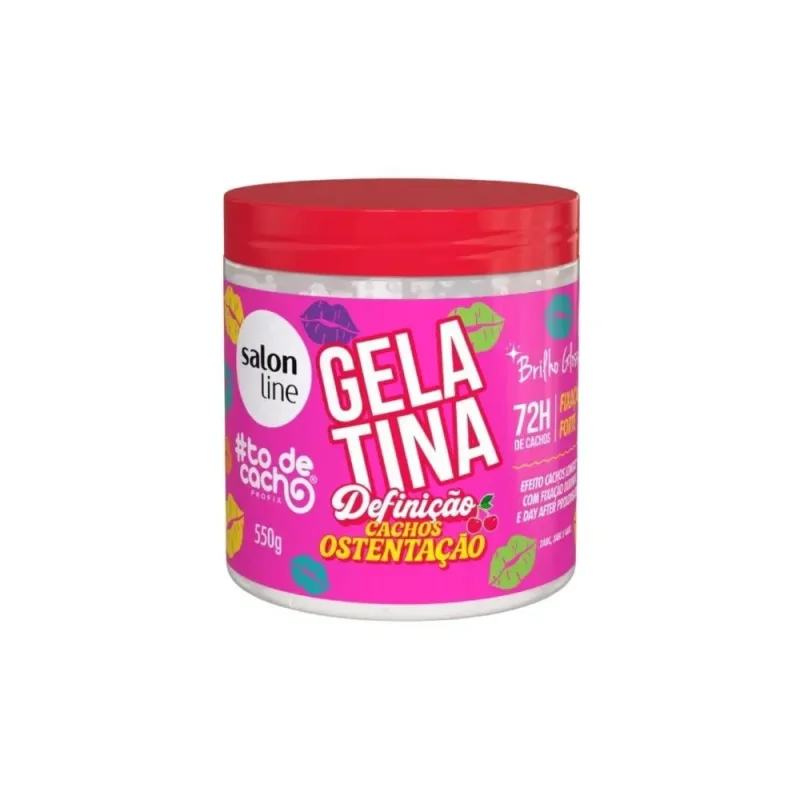 Gelatina Capilar Salon Line Tô de Cachos Definição Ostentação 550g